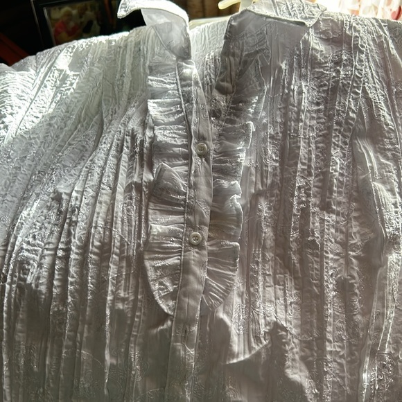 UNIQUE WHITE DRESS OR CASUAL TOP 2X - Picture 5 of 8